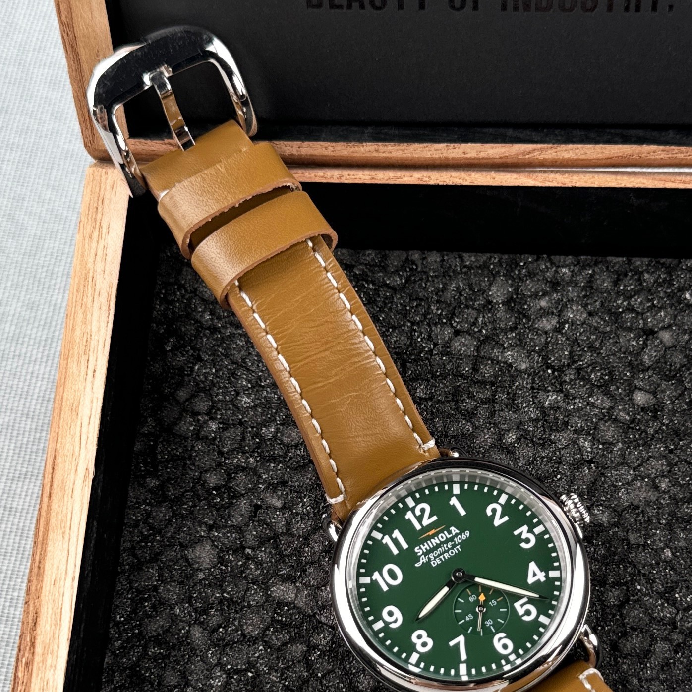 Shinola Runwell Watch 41mm Green Dial Argonite 1069 Men’s Watch S0120242428
