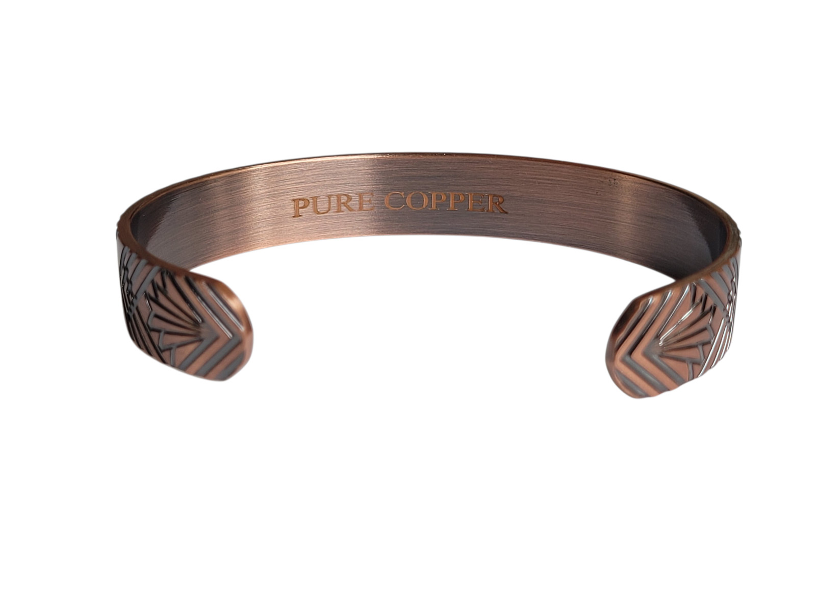 Artisan Pure Solid Copper Magnetic Bracelet Arthritis Therapy Cuff Geometric IV