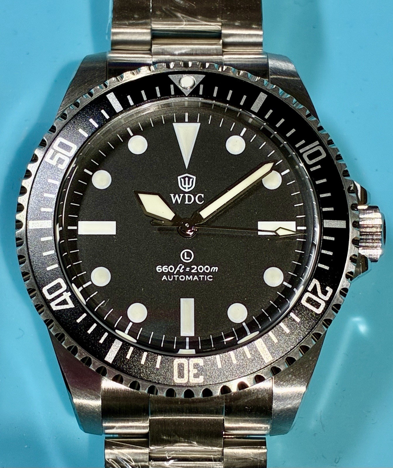 WATCHDIVES MILSPEC VINTAGE STYLE DIVER PT5000 HIGH BEAT AUTO SAPPHIRE STAINLESS