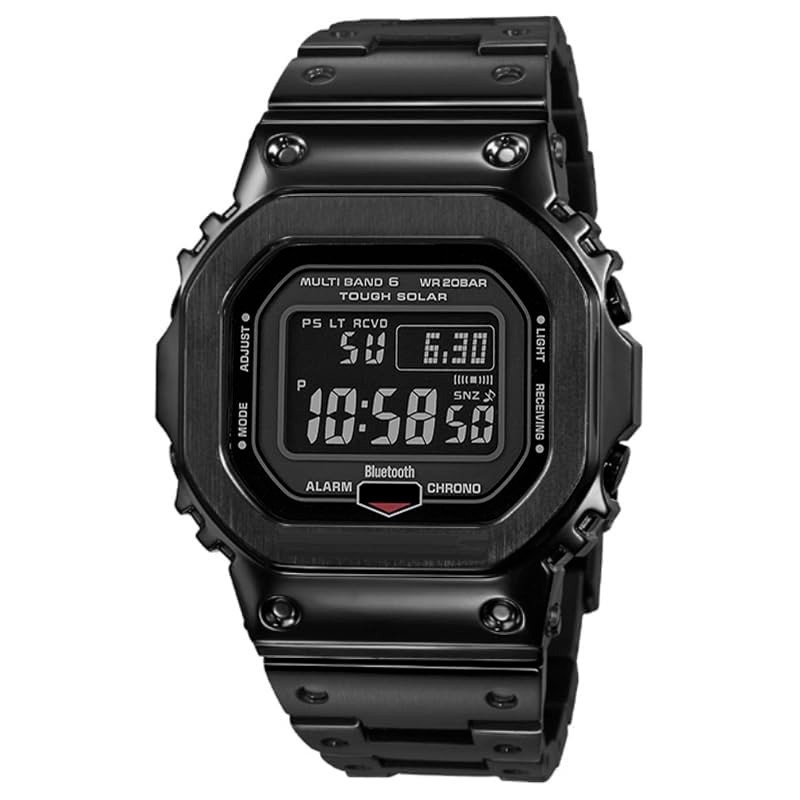 Stainless Steel Case Mod Kit for G-Shock DW5600, Bezel & Strap Bracelet Upgrade