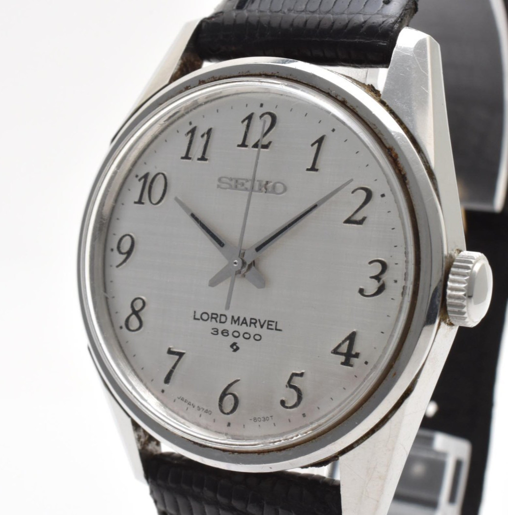 [EXC+5] Vintage SEIKO Lord Marvel 5740-8000 36000 35mm Silver Manual Mens Watch
