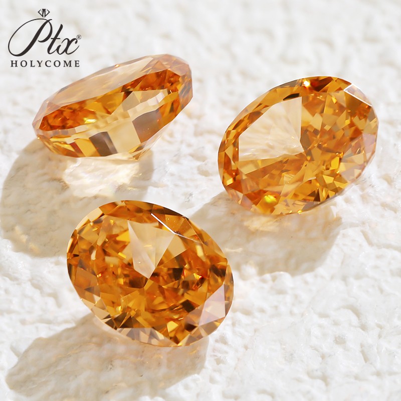 Red Oval Crushed Ice Cut Multiple Color Options 5ACubic Zirconia 5pcs Wholesale