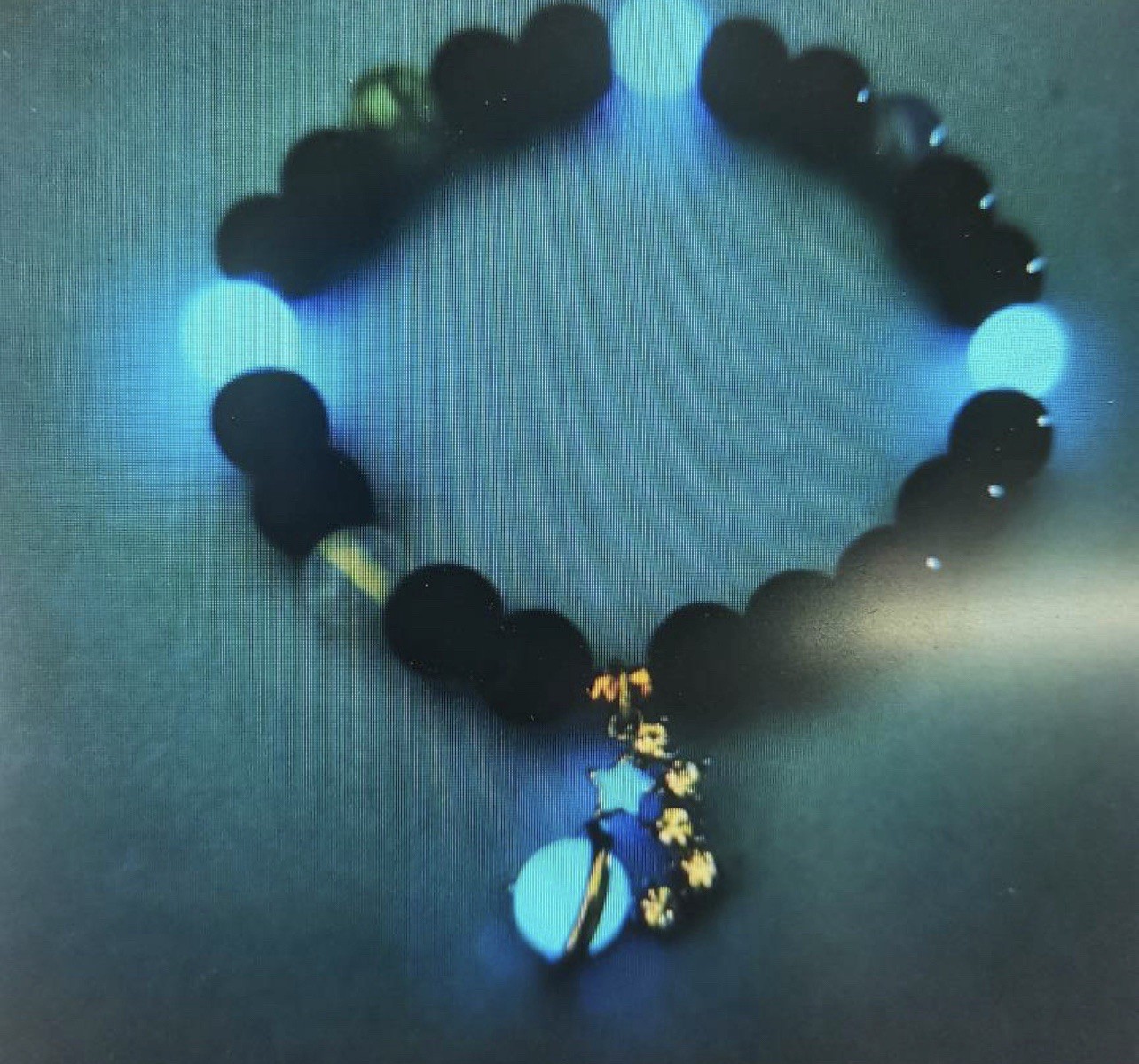 2Pcs Luminous Planet Star Beaded Bracelet Glow in The Dark Couple Bracelets