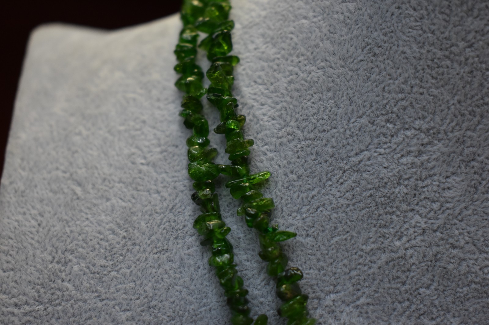 Russian Diopside Gemstone Necklace Endless Strand 33 Inches Really Nice New