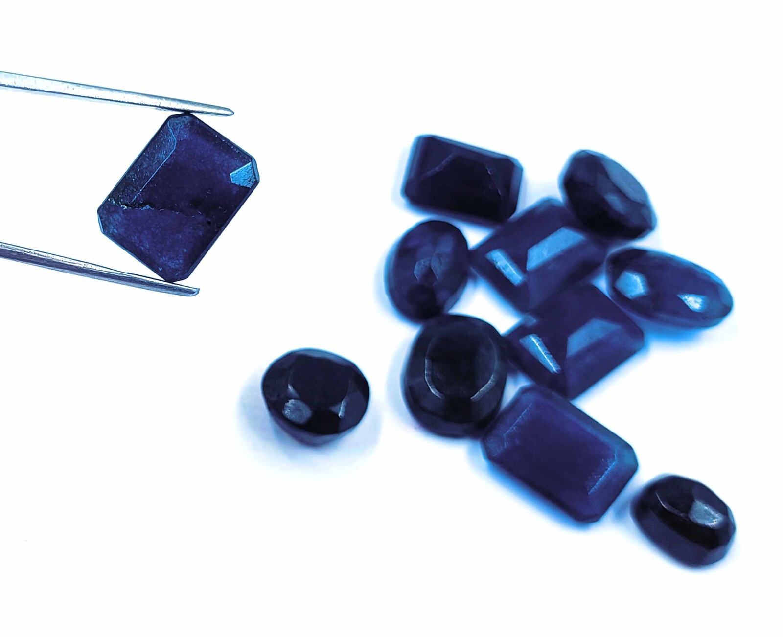 Natural Blue Sapphire 100 Ct IGL Certified MIX Shape LOT Faceted Loose Stone AAM