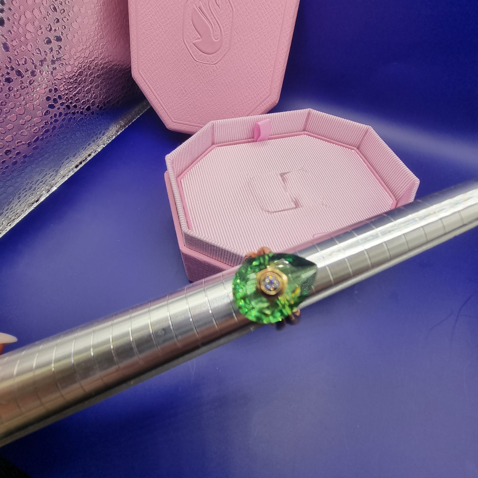 Swarovski Ring Numina Green Crystal 5620767 Size- 52