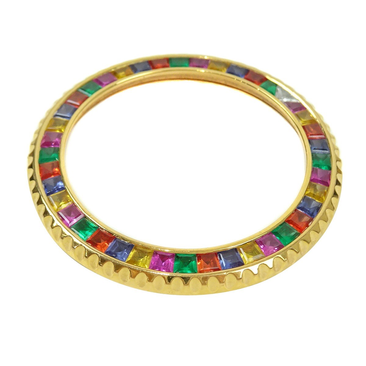 Unbranded Candy Rainbow Bezel for ROLEX Yacht-master K18PG Gemstones 40mm S2859