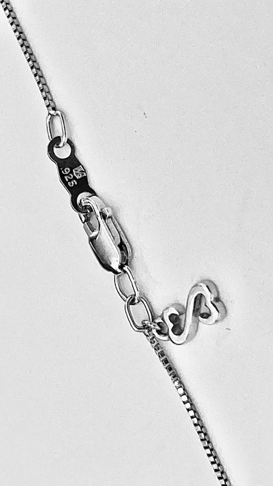 Jane Seymour Open Hearts White Diamond Curlique 925 S. Silver Necklace~MRP $229