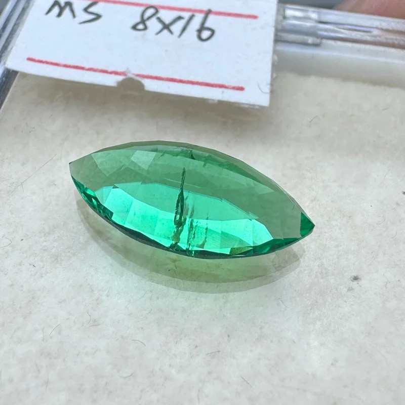 AGL Marquise Cut Lab Grown Colombia Emerald 0.42-4.2CT Gemstones for DIY Jewelry