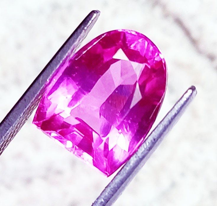 Fancy Cut Natural Pink Sapphire 9.70 Ct Certified Loose Gemstone ~ Free Gift