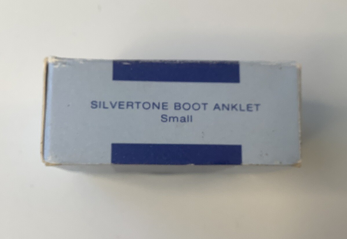 Vintage Avon Boot Anklet Silver Tone Finish New 395