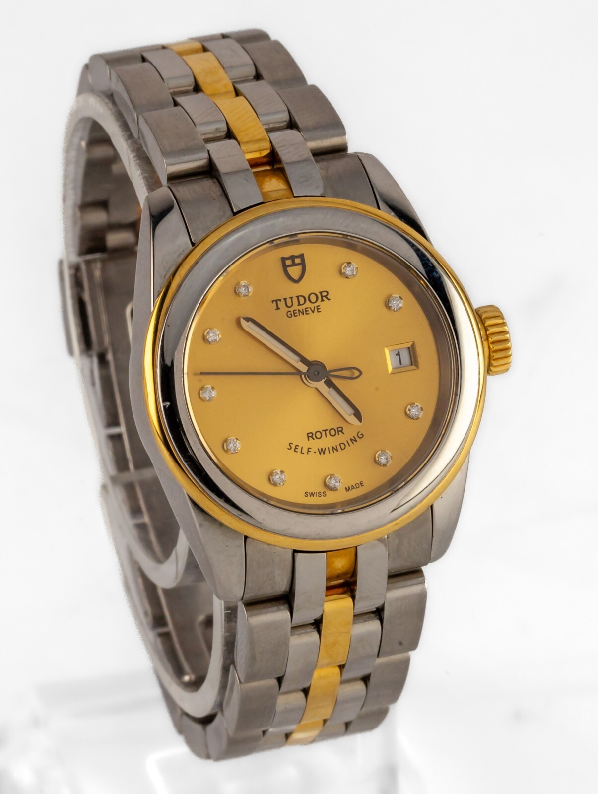 Tudor Women’s Two Tone Automatic Glamour Watch w/ Diamond Dial 51003