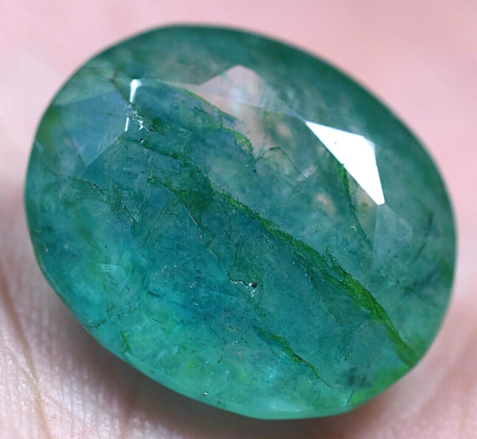 14.85 CT Natural Green Colombian Emerald Muzo GGL Certified Treated Gemstone