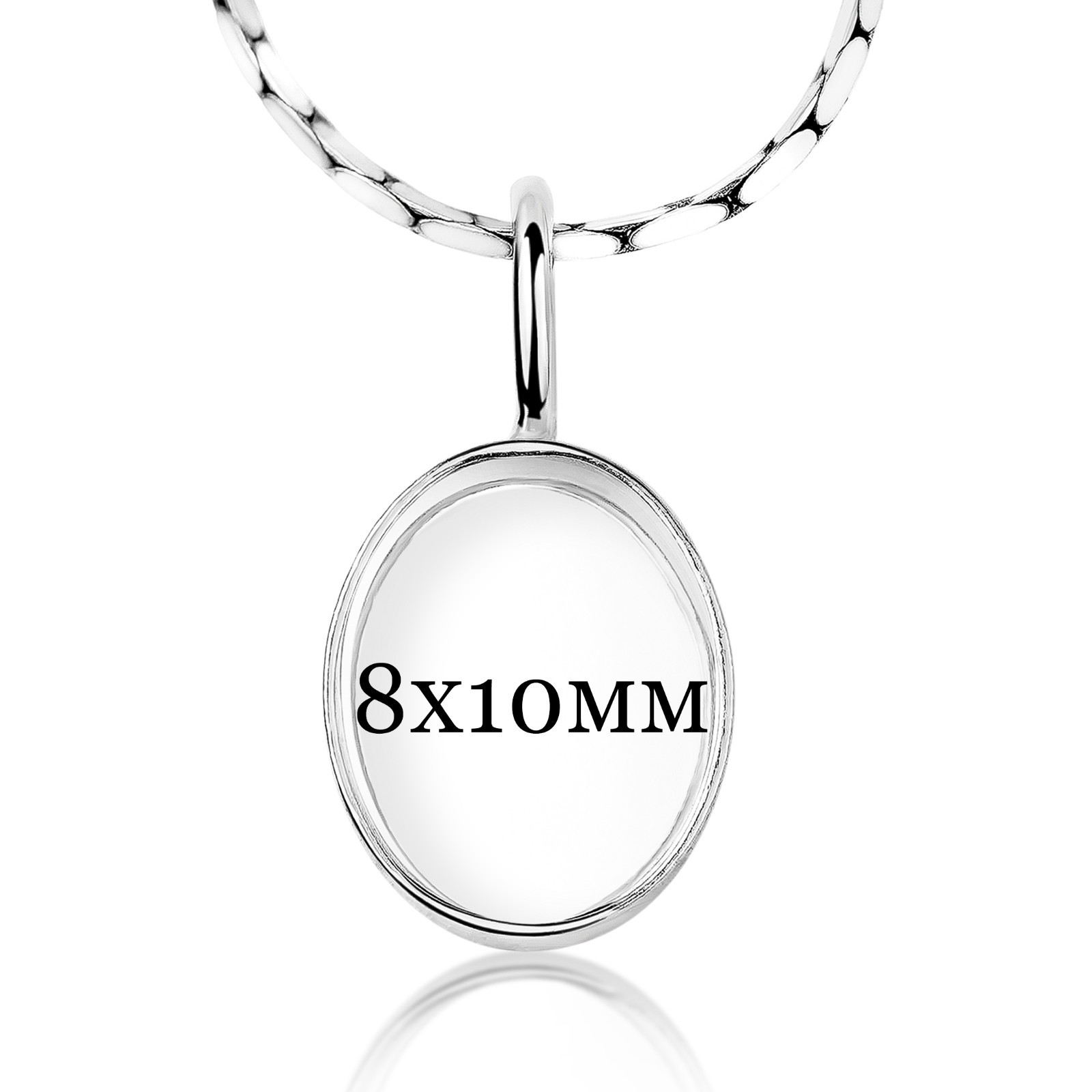 925 Silver 8x10mm Bezel Cup Pendant Blank – DIY Resin Jewelry Base, Keepsake