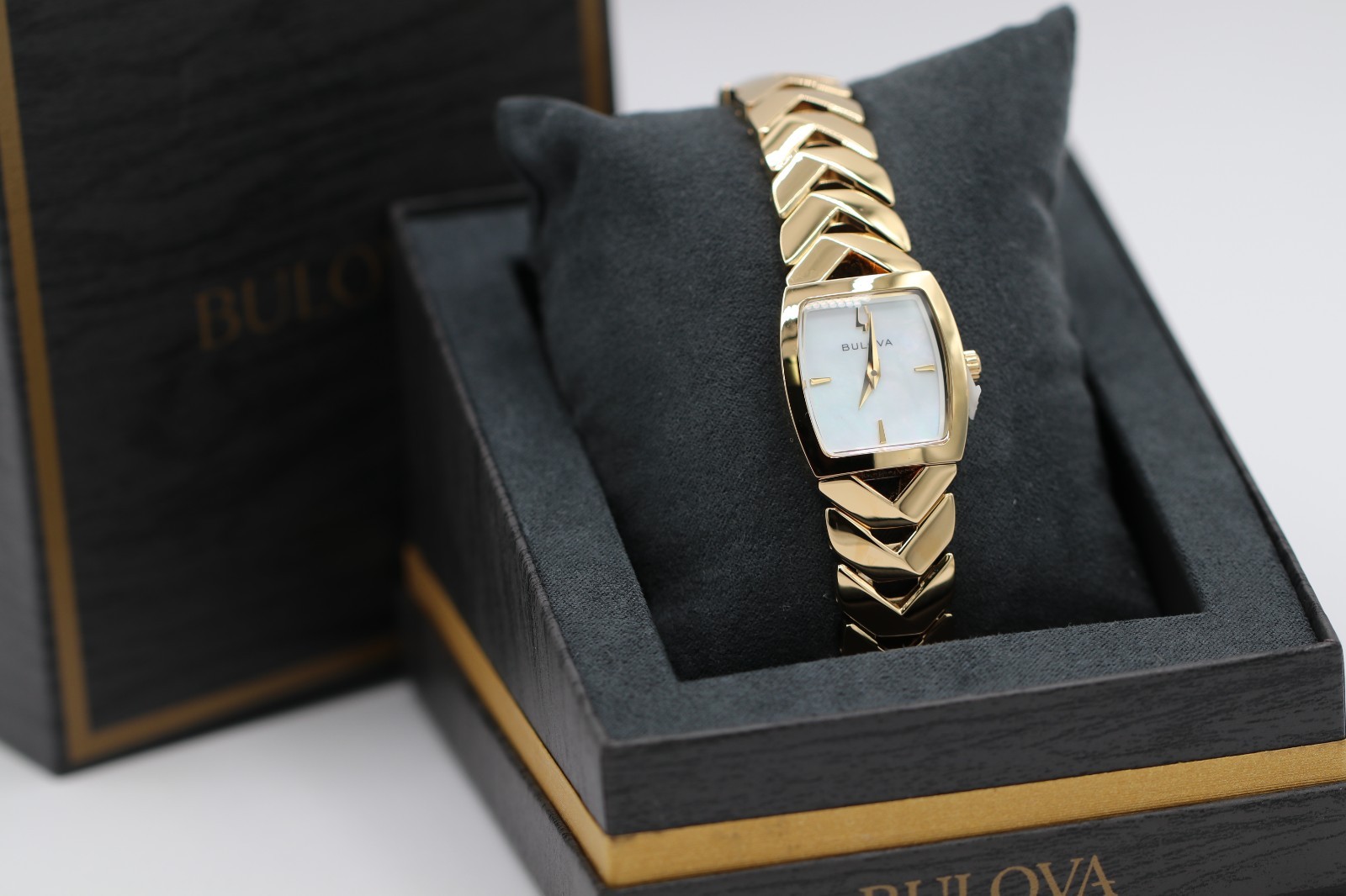 Bulova Classic 97L183 Mother of Pearl Dial Gold SS Women’s Watch | MSRP $550