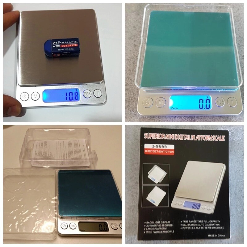 Digital Weight Scale Kitchen Jewelry Gold Grain Food MiniSize Gram 2000g/0.1g zz