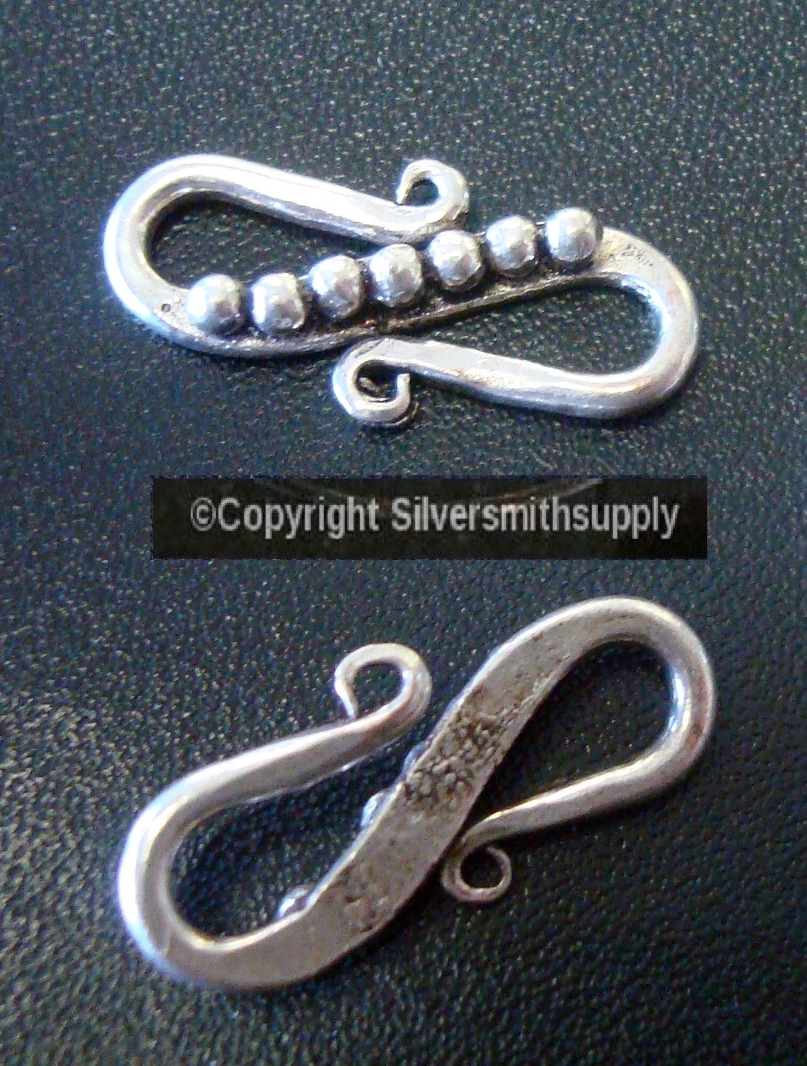 CLASPS S Hook six handmade jewelry clasps silver plated findings FPC005B