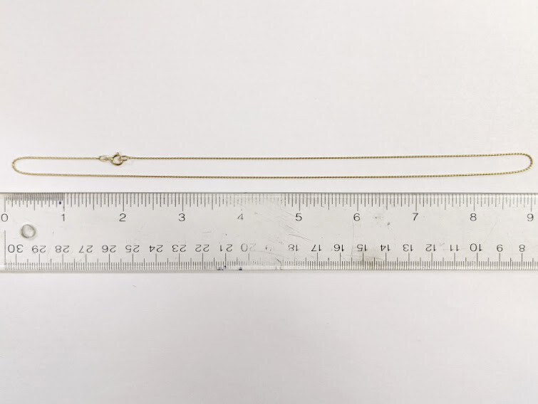 10K Yellow Gold delicate bead Chain Necklace 18 inches