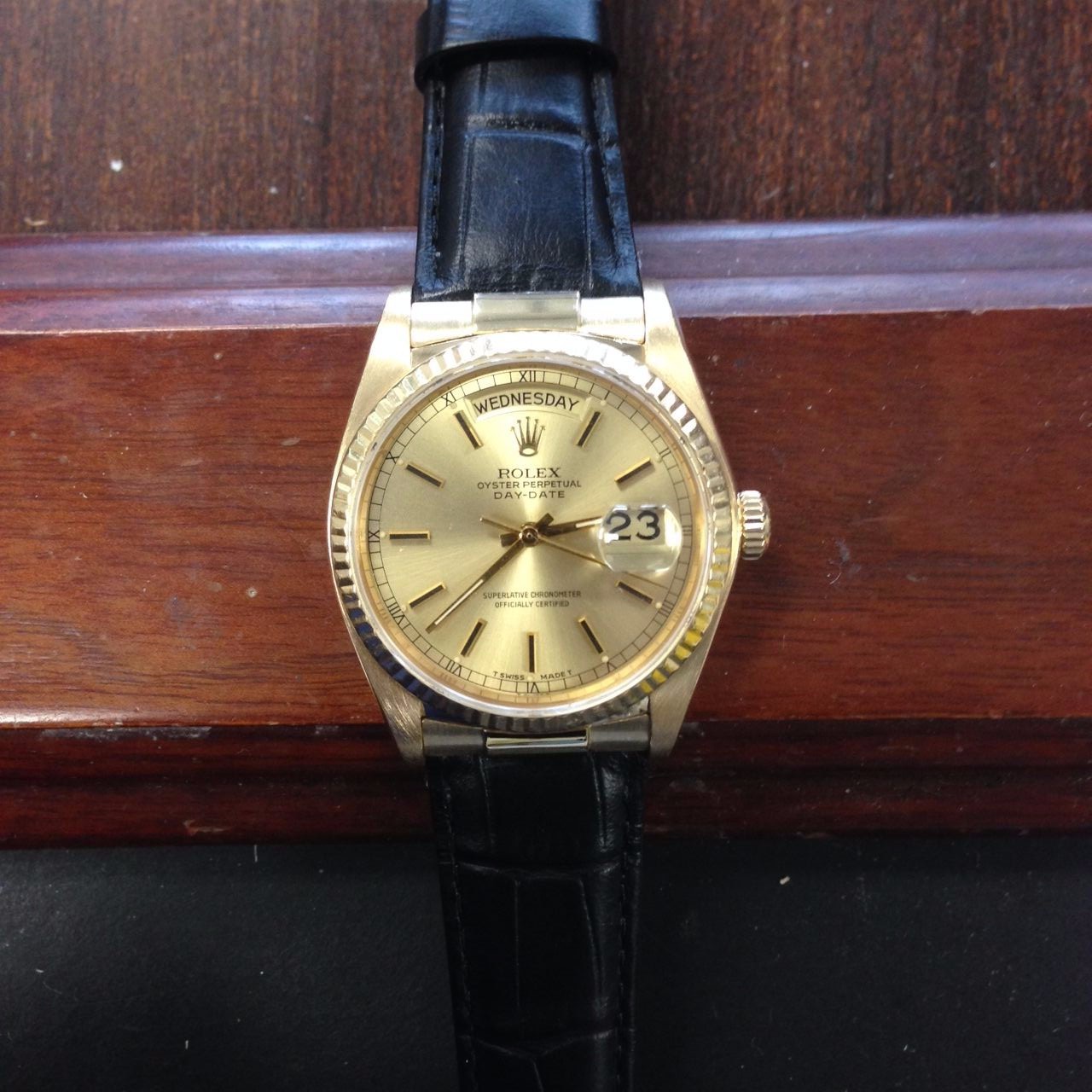 Fits Day Date President – Custom BD Strap End links – SOLID 18k Gold 18238