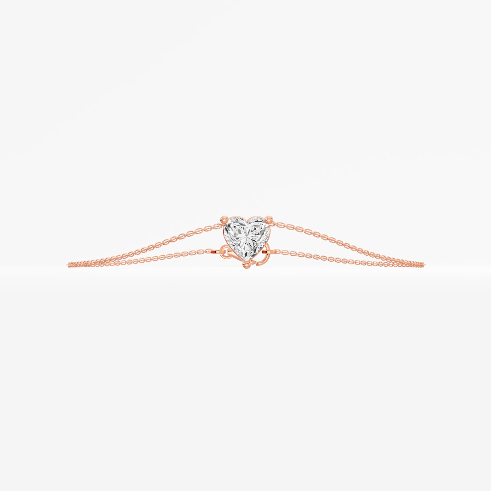 0.27 ct Lab Created Heart Diamond Classic Fashion Bracelet in 14K Yellow Gold