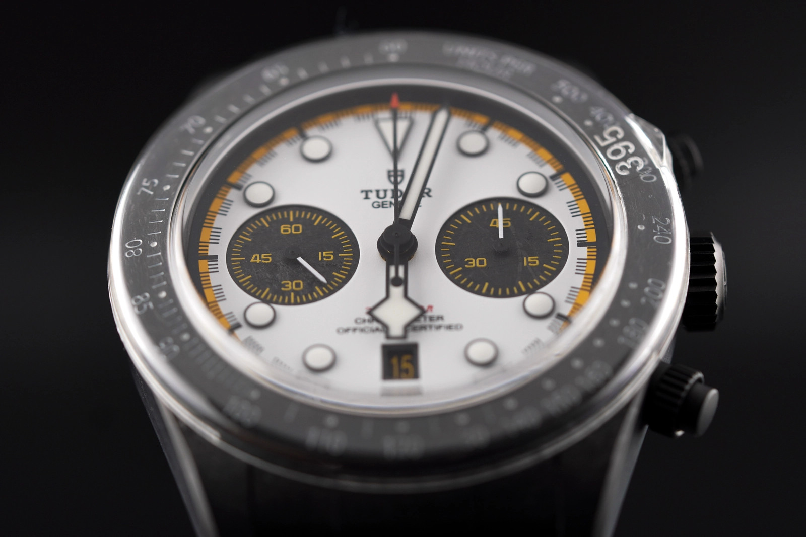 Tudor Black Bay Chrono White Hybrid Rubber Leather Strap M79377KN Complete 2026