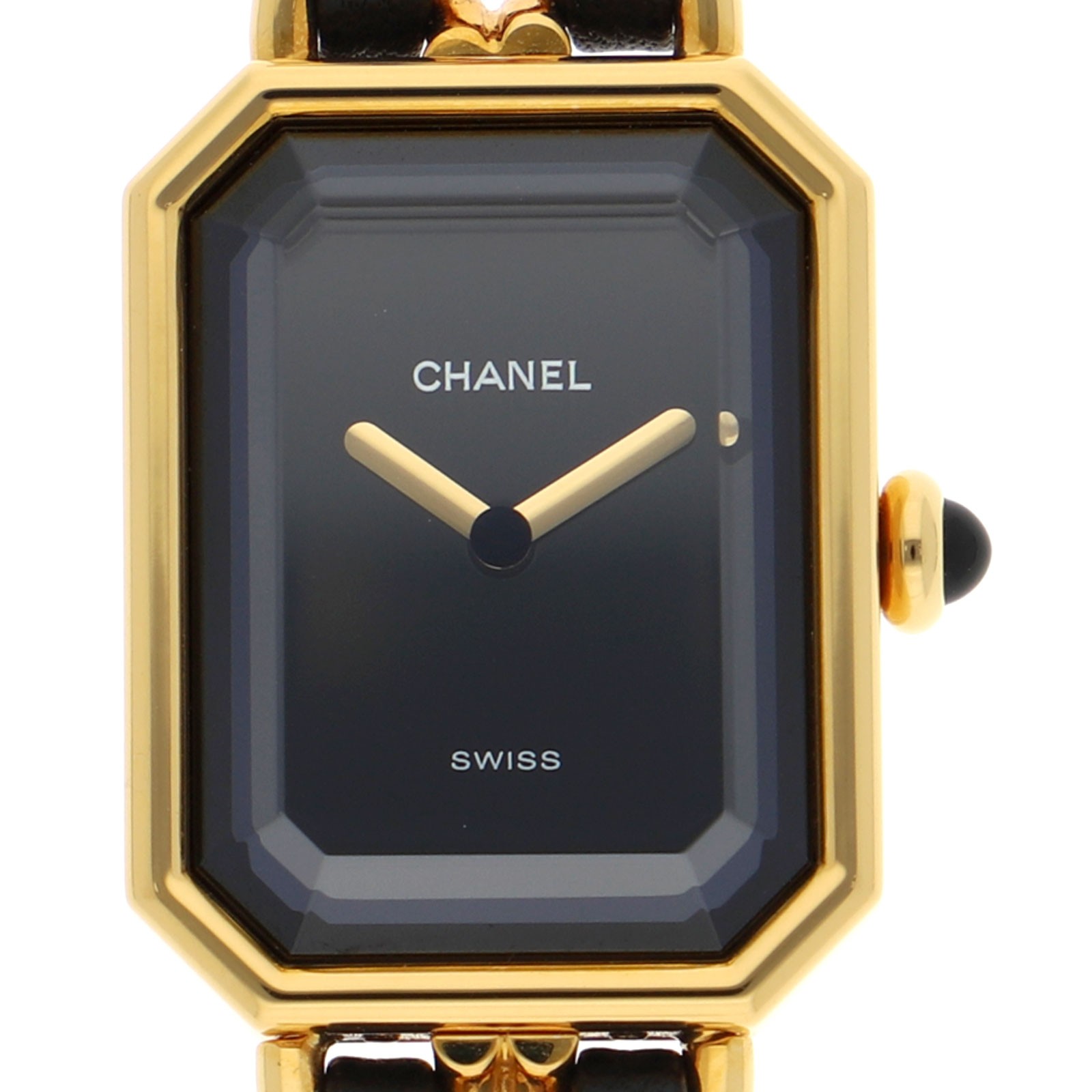 CHANEL H0001 Premiere M black Dial Quartz Gold Plated Leather Women’s