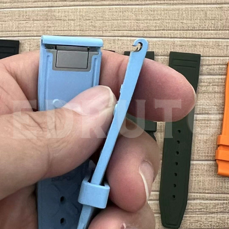 Replacement Quick Change 20mm FKM Rubber Watch Strap Fits IWC Pilot Mark XX 41mm