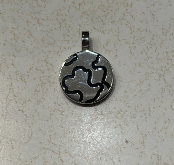 Tous Jewelry Stainless Steel Black & Silver “Kaos” Bear Pendant
