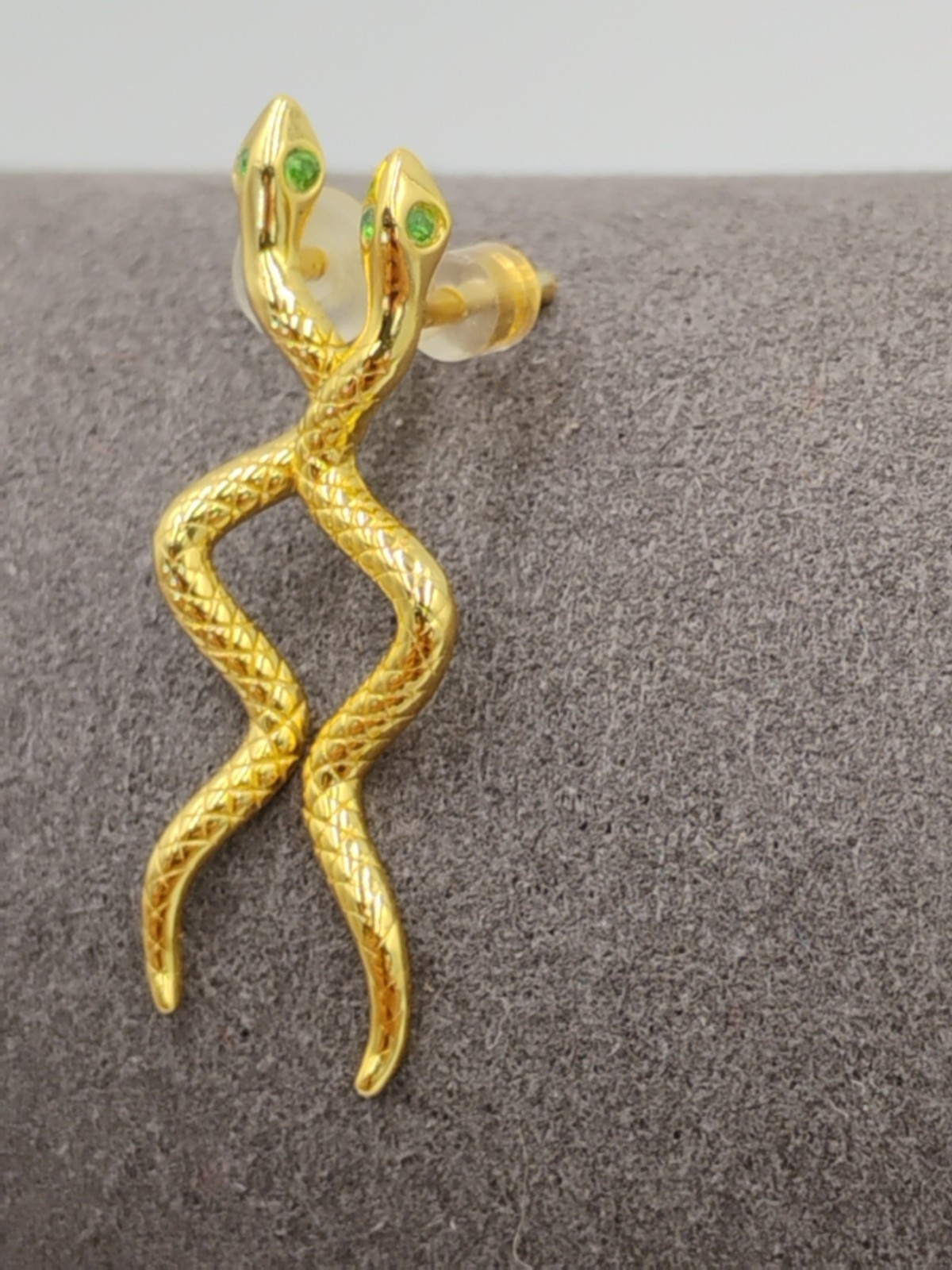 Slithering Snake Serpent 925 Sterling Silver Stud Earrings