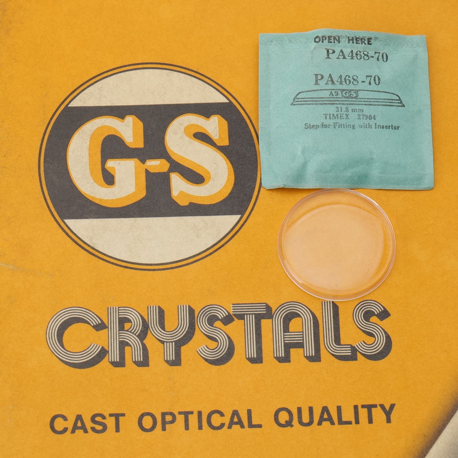 NOS GS Watch Crystal PA468-70 Timex 27904 31.8mm New Old Stock (PA1D11)