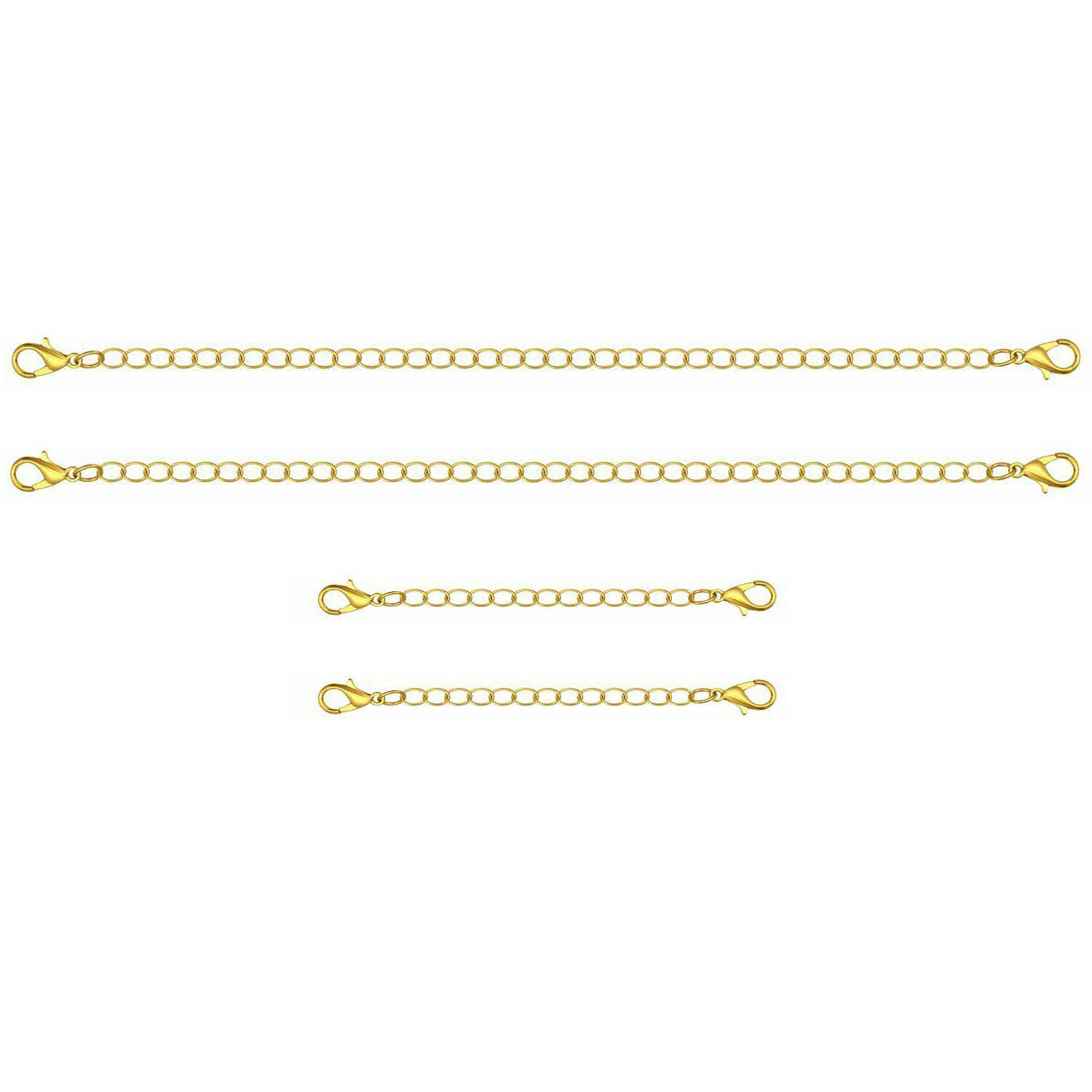 2-Pack Extender / Safety Chain Extender Necklace Bracelet Lobster Lock 3″ or 6″