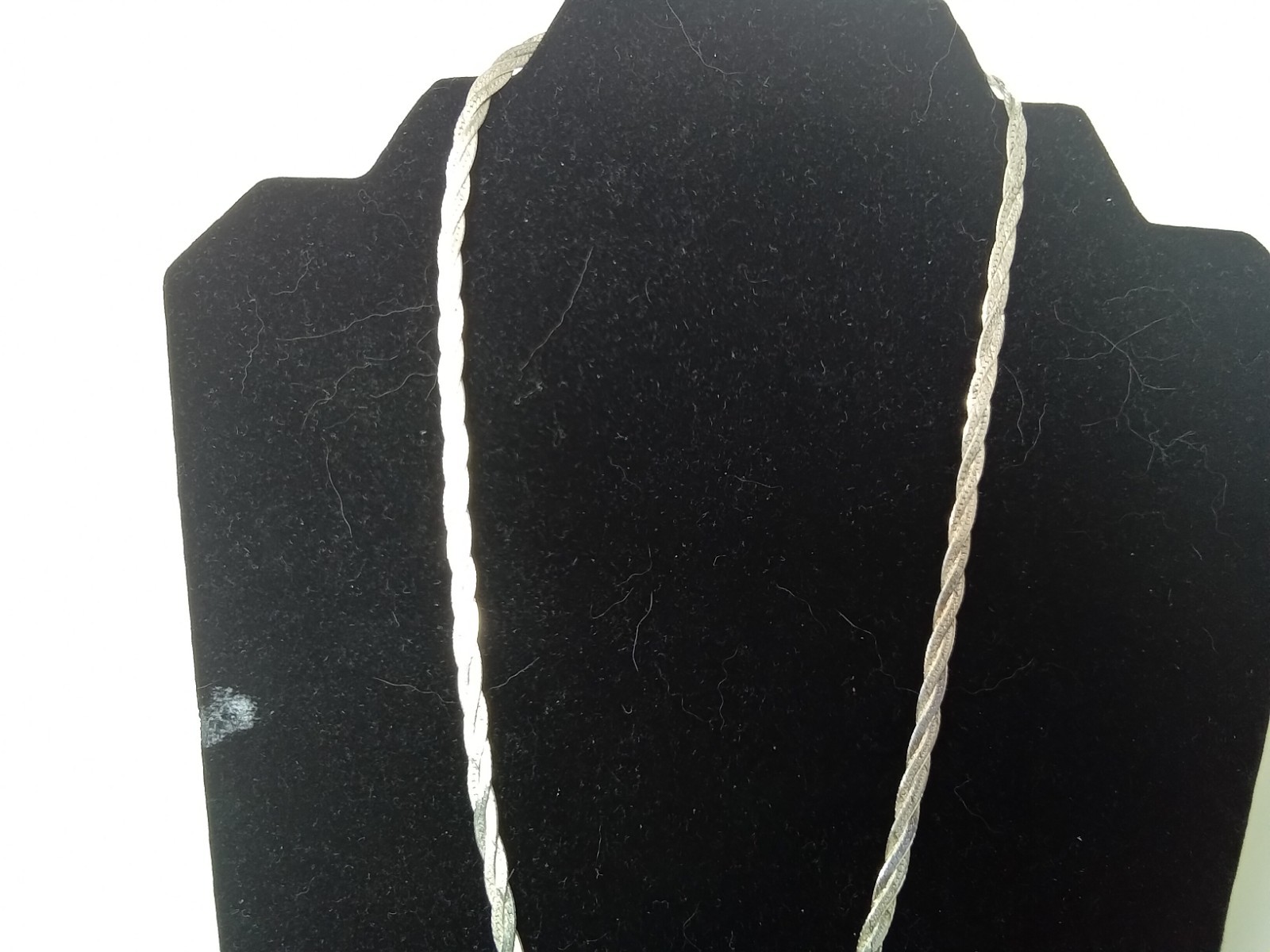 928 STERLING SILVER SERPENTINE BRAIDED STRAND NECKLACE 21 1/2″ LONG LOBSTER
