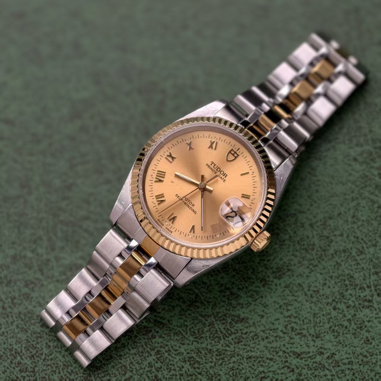 Tudor Roman Champagne Dial Prince Date 74033 Men’s Watch Automatic 34mm