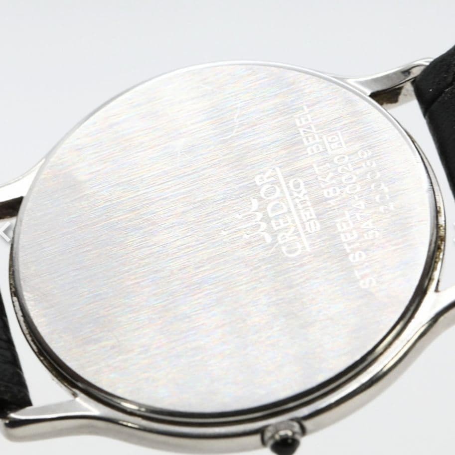 Seiko Credor 18K Gold Silver Quartz Watch Made in Japan 074053