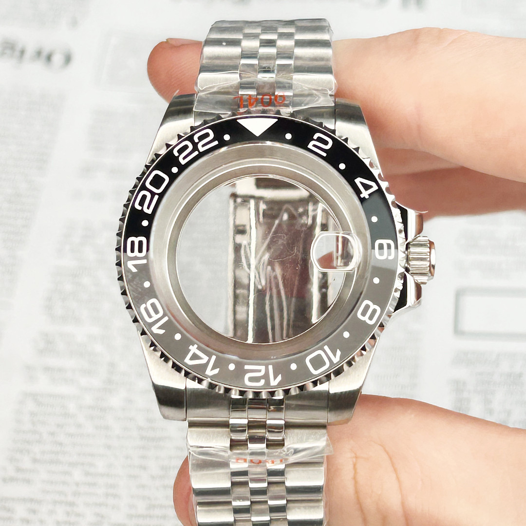 40mm Brushed 20ATM Watch Case Sub GMT Bezel Mod For Nh35 Nh36 Nh34 Movement