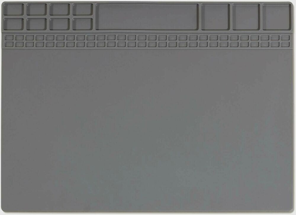 Watchmaker’s Rubber Bench Magnetic Mat Anti-Slip Jewelry Watch Repair Tools Gray