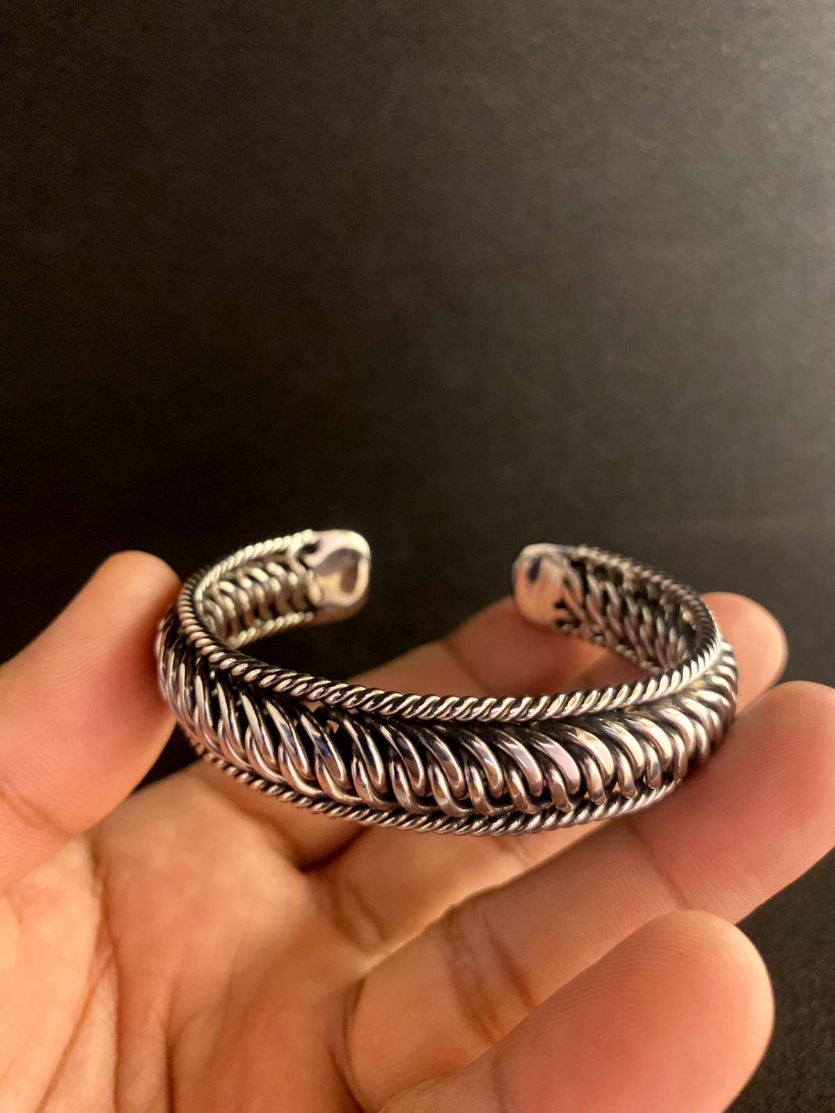 Bracelets Bangle Handmade Stainless Steel welding wire Silver Color #38