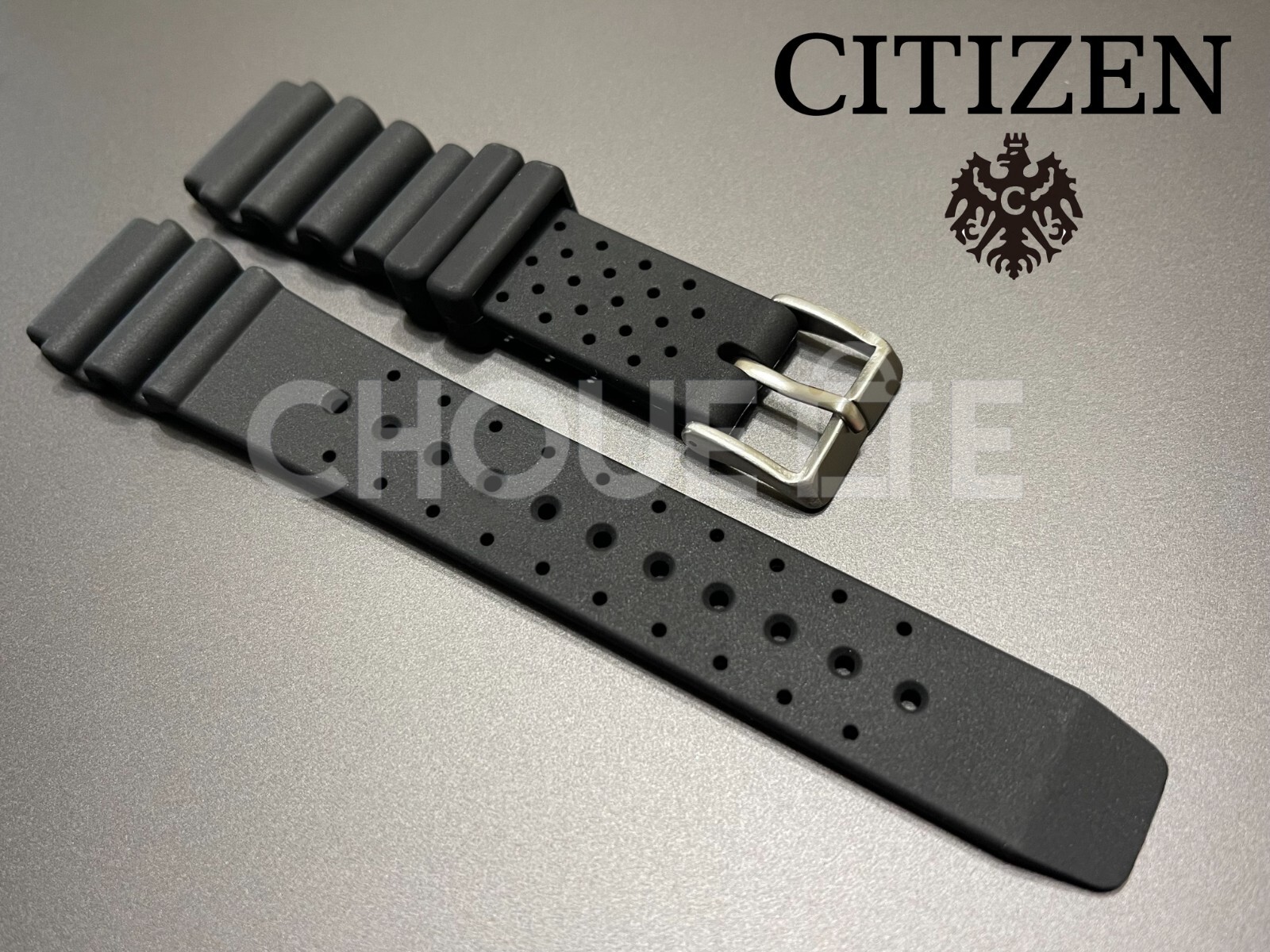 Citizen Promaster 20mm Black Rubber Watch Strap NY0040-09E, NY0081-10L with PINS