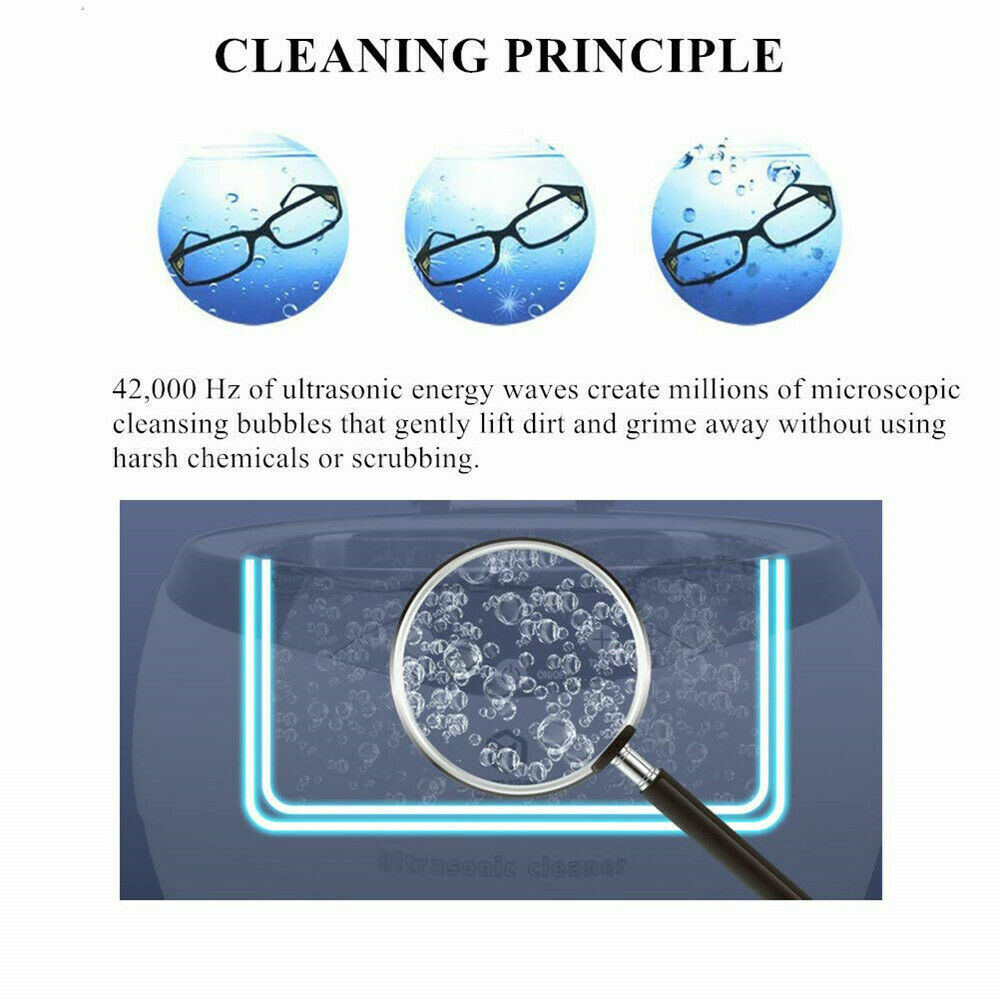 AIPOI 0.8L Ultrasonic Cleaner Digital Sonic Cleaning Equipment Stainless Steel