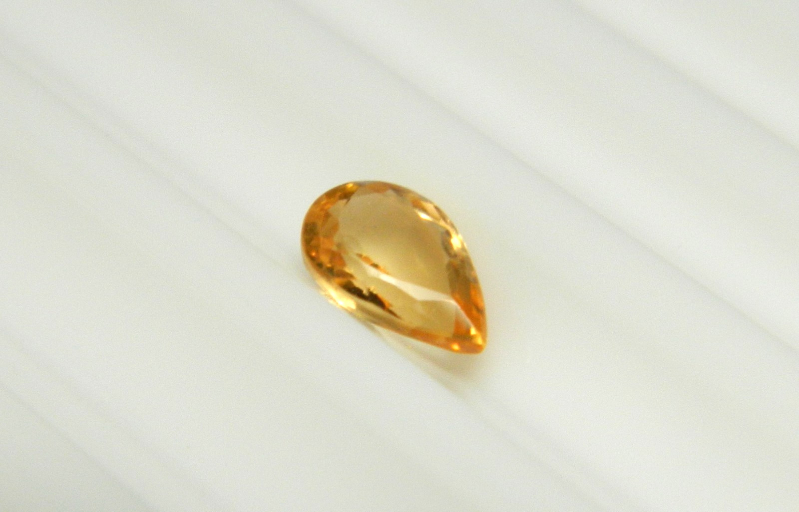 Imperial Topaz 0.73 Ct Clarity IF Pear Cut Natural Golden Brazil I195