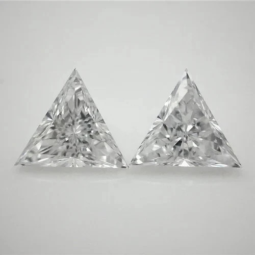 2.10 CT Natural White Diamond Triangle Cut VVS1 D Grade IDGL Certified I5