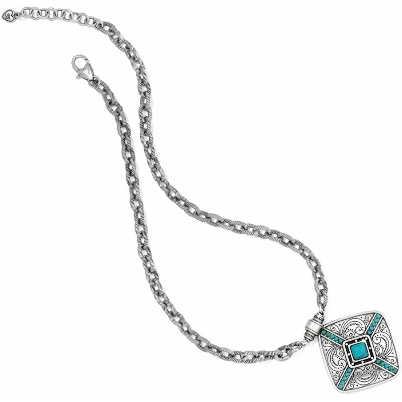 NWT Brighton PRIMROSE Silver Turquoise Howlite Pendant Necklace MSRP $70
