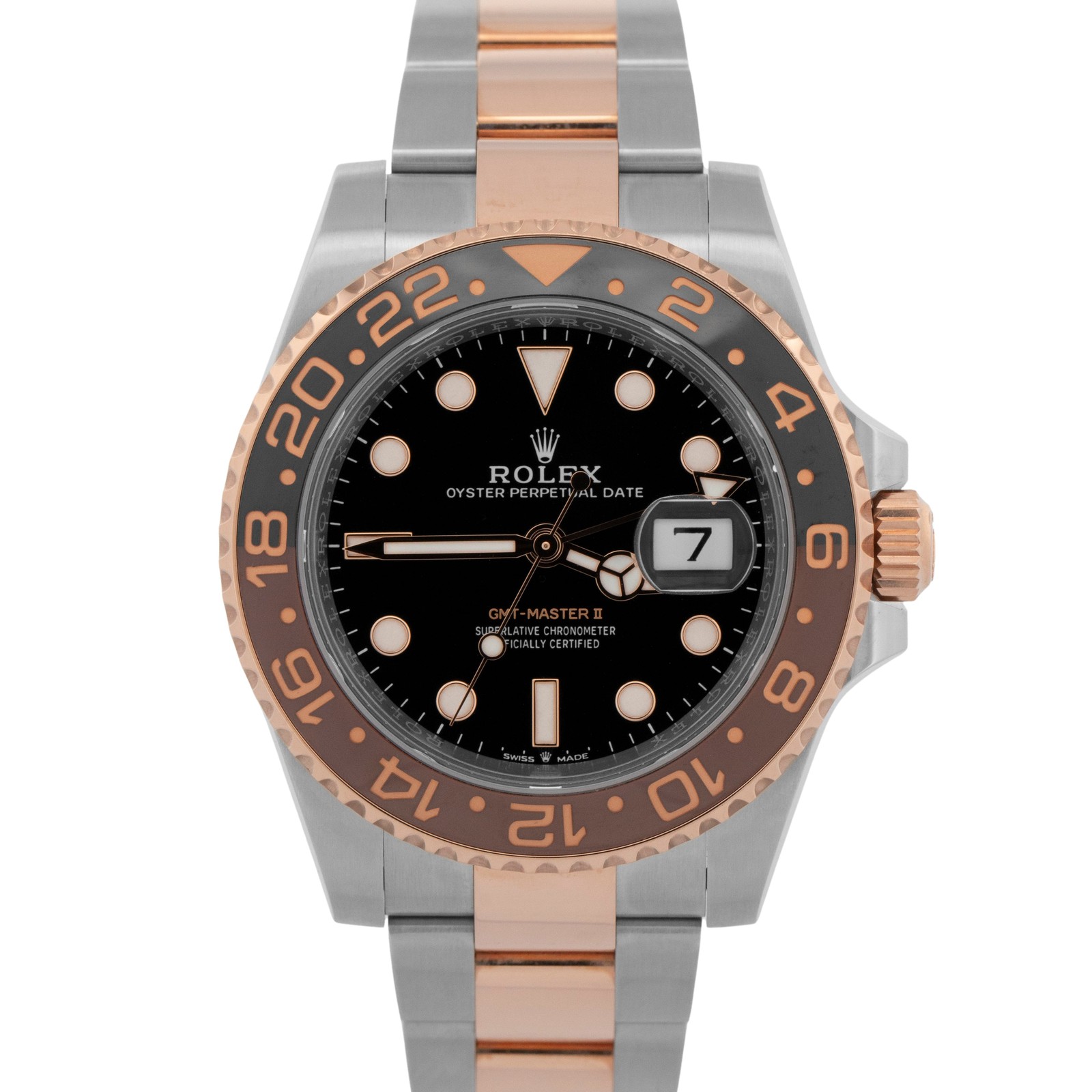NEW UNWORN PAPERS Rolex GMT-Master II Two-Tone ROOT-BEER 40mm 126711 CHNR BOX
