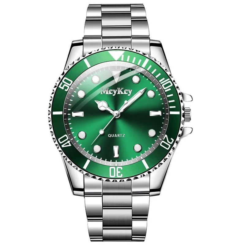 Luxury Men’s Business Watch Stainless Steel Band Quartz Calendar Casual Sports W