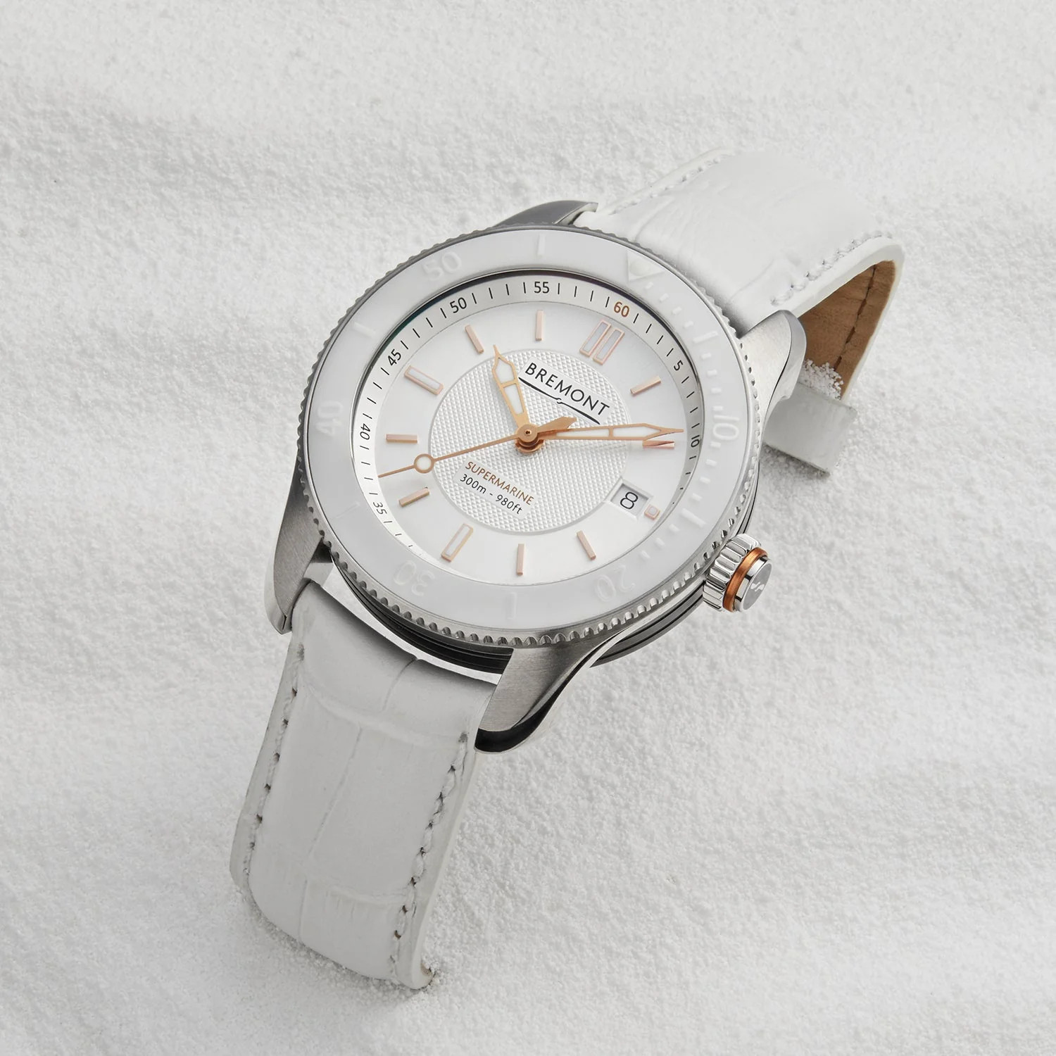 Bremont S300 VIGO 40mm Stainless Steel White Dial Auto Watch With Leather Strap