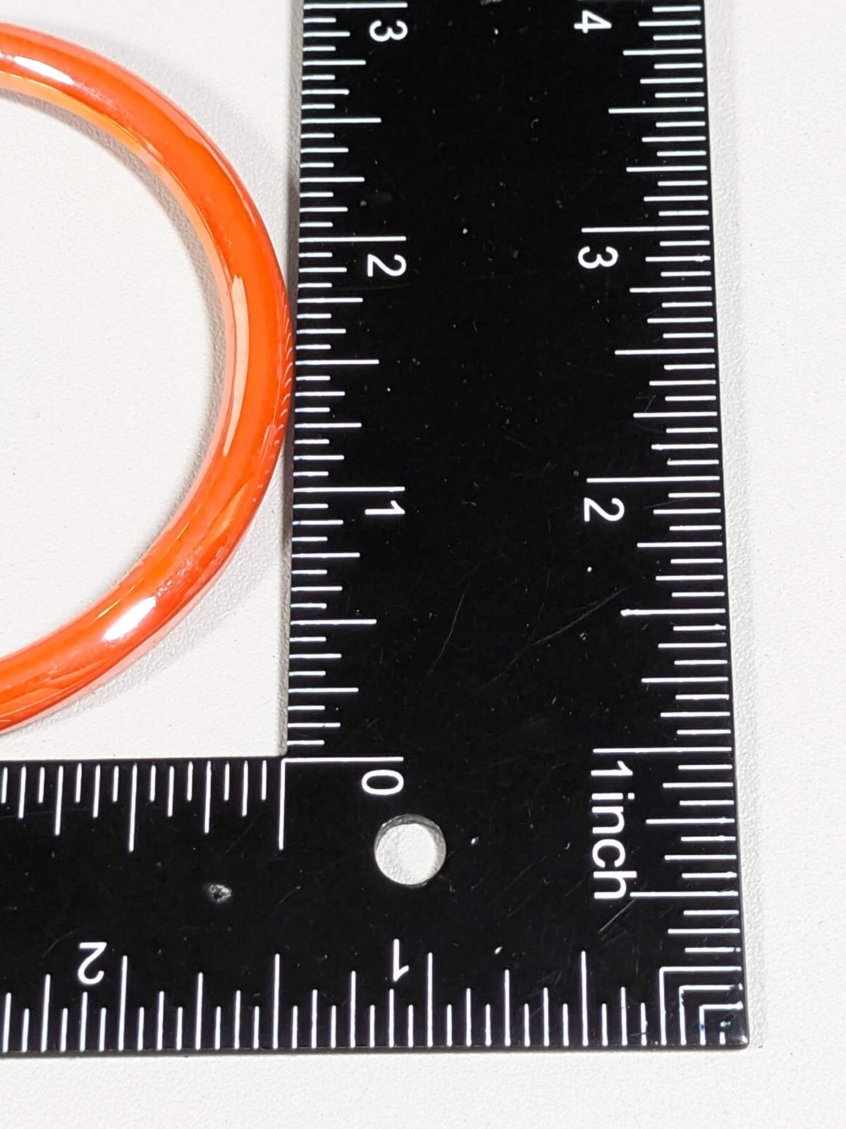 Orange Iridescent 6mm Bangle Bracelet 7.5 inches