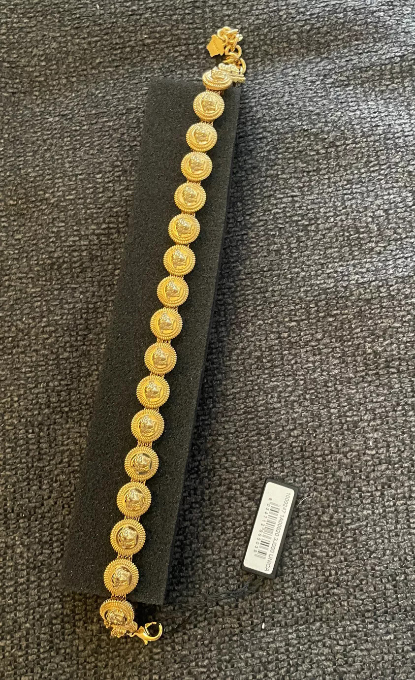 Versace Necklace Greca Signature Gold Choker Greek Key Medusa