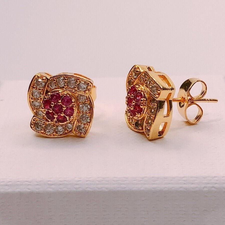 18k Gold Diamond Earrings New Free UK Delivery New