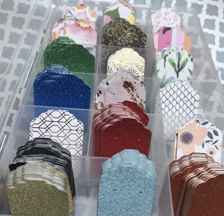 100pc earring cards mixed small size 2” x 1″