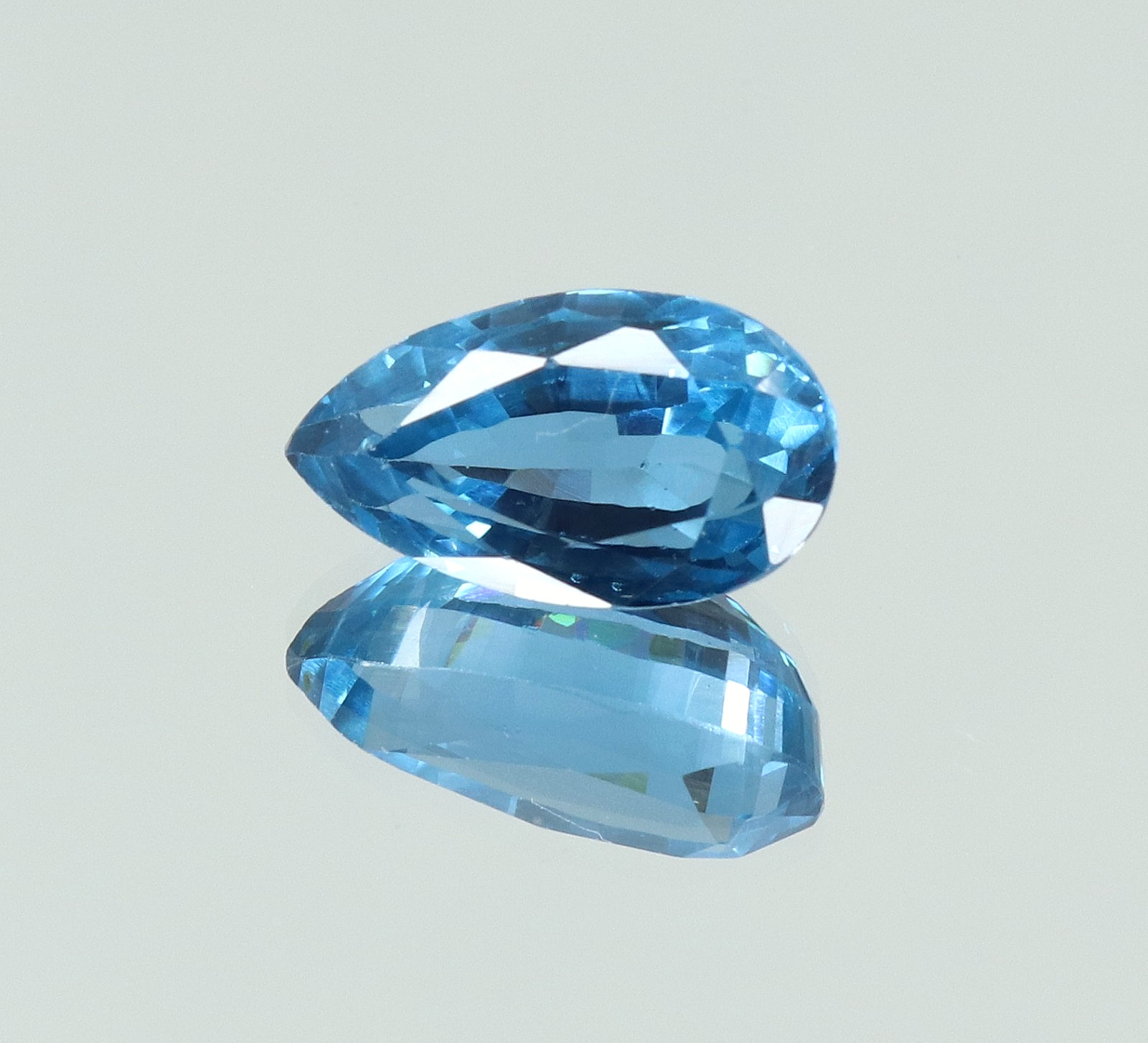 Natural 7.40 Ct Museum Blue Aquamarine Pear Cut Certified Loose Gemstone